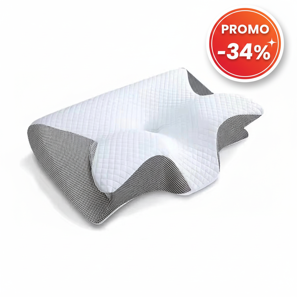 Oreiller avec badge PROMO -34%