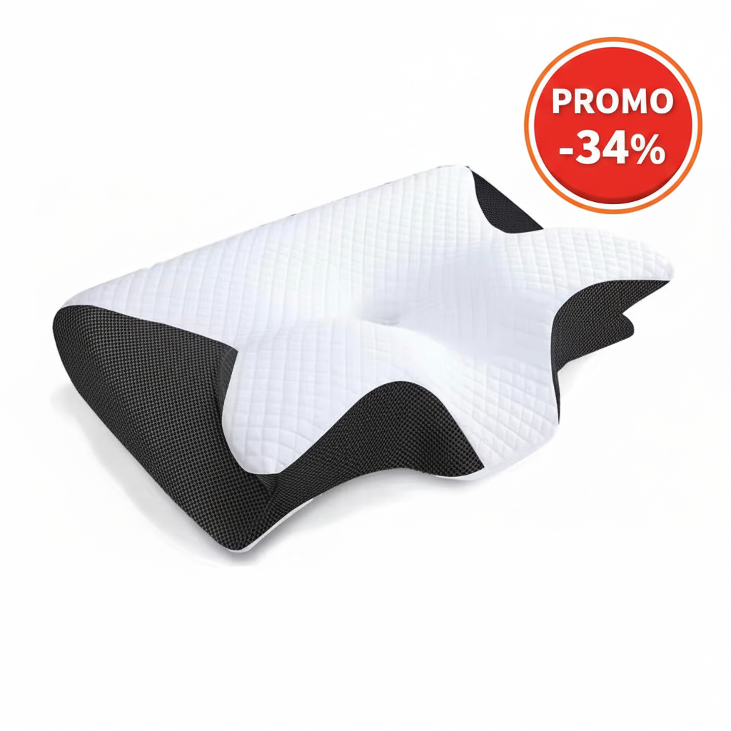 Oreiller noir avec badge PROMO -34%